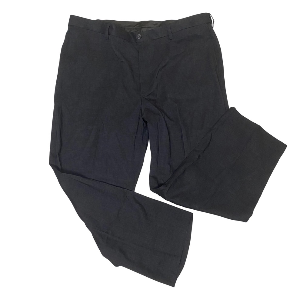 Savane Mens 44x30 Charcoal Gray Stretch Performance Dress Pant Comfort Waist NWT